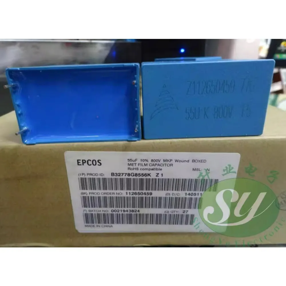

EPCOS 55uf/800v 556 brand-new absorbing film capacitor B32778G8556K