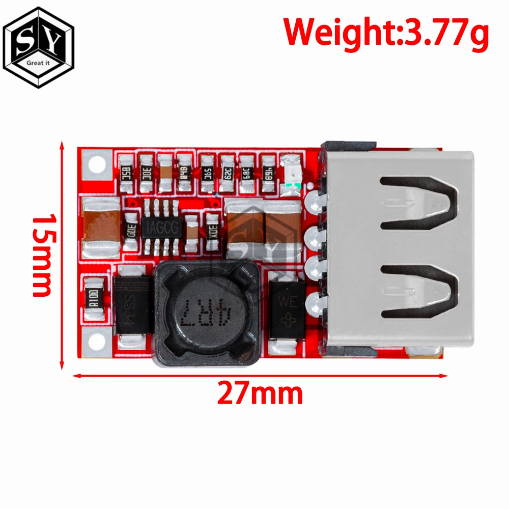 Fine 6-24V 12V/24V to 5V 3A CAR USB Charger Module DC Buck step down Converter 12v 5v power supply module