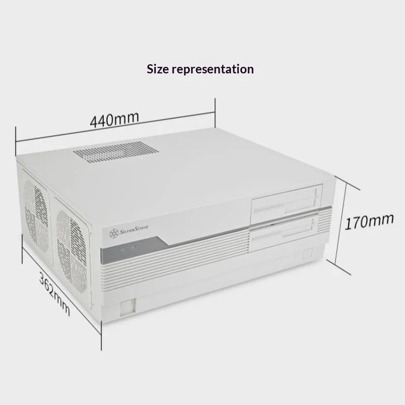 Retro ATX Desktop Case - Horizontal, Supports SSI-CEB/ATX, 309mm GPU, 27L, 4.46kg, USB Type-C