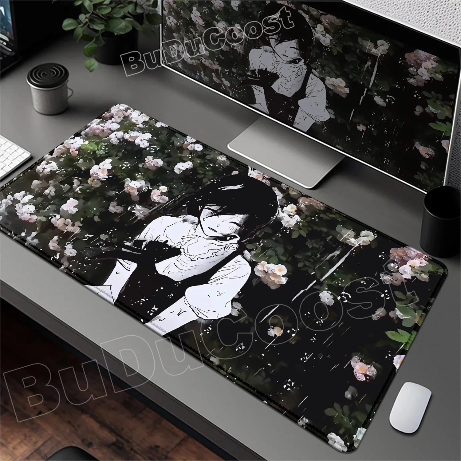 Super Beautiful Anime Girl Chainsaw Man Reze Mouse Pad Keyboard Mats Desk Mat XXL PC Gaming Accessories Comic Laptop Setup Pads