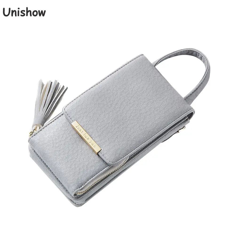 Unishow Chain Phone Bag Mini Women Shoulder Bags Litchi Pu Leather Women Messenger Bag Portable Mini Lady Handbag Tote