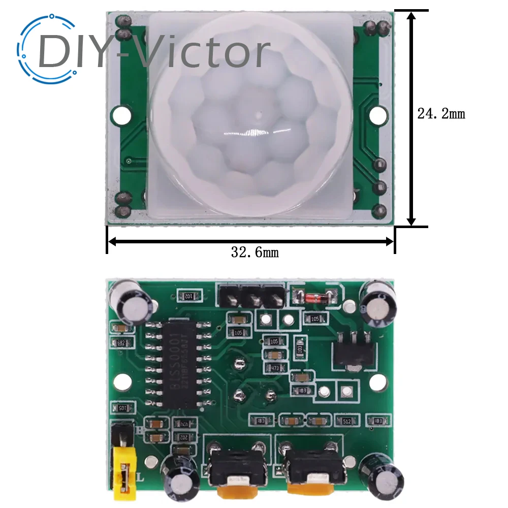 SR501 hnutí senzor detektor modul HC-SR501 přizpůsobit IR pyroelectric tepelné záření PIR modul AM312 senzor modul pro arduino DIY souprava