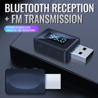 Mini USB FM Transmitter Receiver with LED Display Bluetooth 5.3 Handsfree Call Car Kit USB Auto Wireless Audio For Car Fm Radio