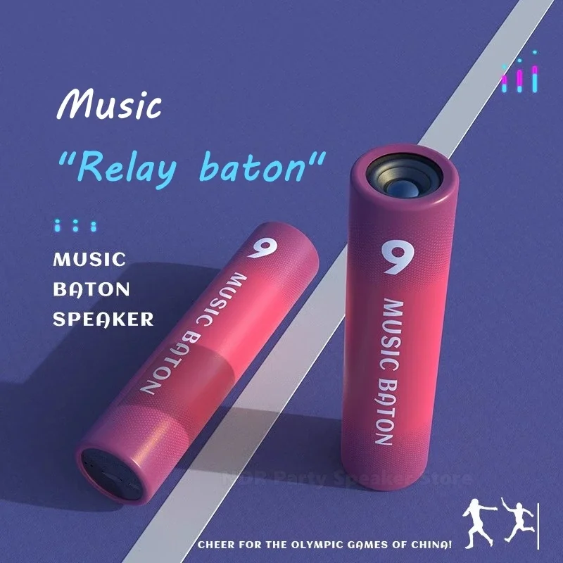 New Creative Music Baton Styling Sound Wireless Bluetooth 5.2 Outdoor Mobile Power Portable Card Music Player Small Speakers