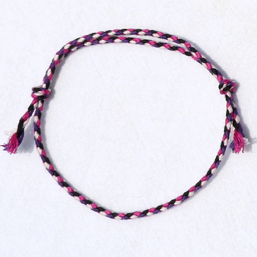 Einfarbiges Geflochtenes Baumwollseil-Armband für Männer, Retro Tibetisches Handgefertigtes Mehrschichtiges Armband für Frauen, Modisches Schmuckzubehör – Detail 5