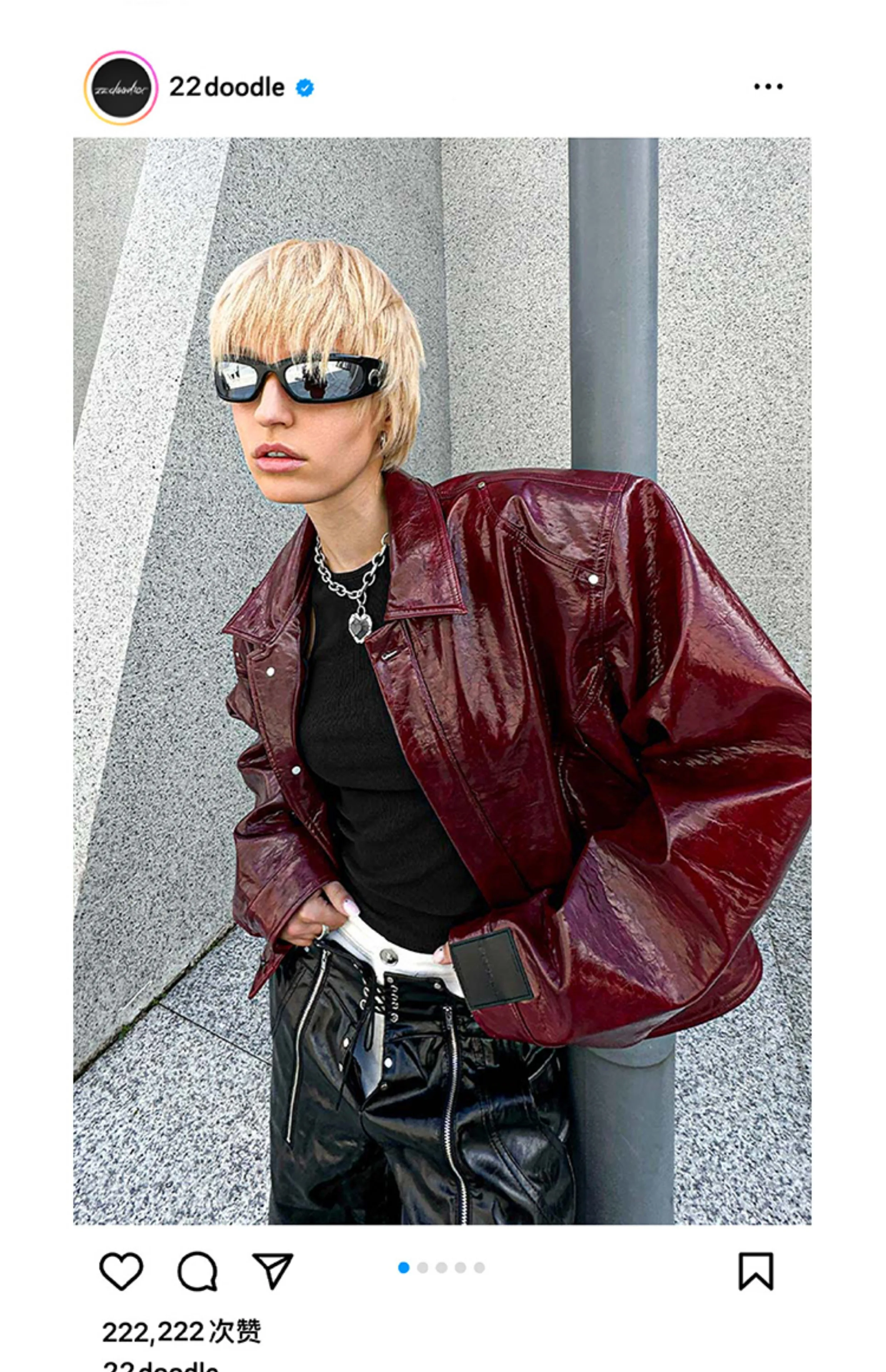 Lautaro Autumn Cool Short Oversized Pu Leather Jacket Women Shoulder Pads Zippper High Quality American Retro Punk Style Clothes