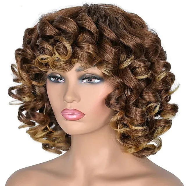 European and American Small Curly Hairstyle Design, Women's Niche Fashionable Wig, Short Style