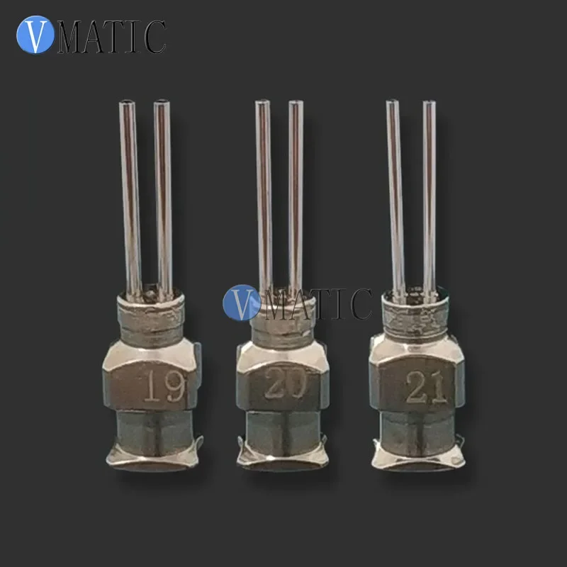 Gratis Verzending Hoge Kwaliteit 21G Dual Metaal Rvs Doseernaald Tip 1/2 Inch Met Twee Tips