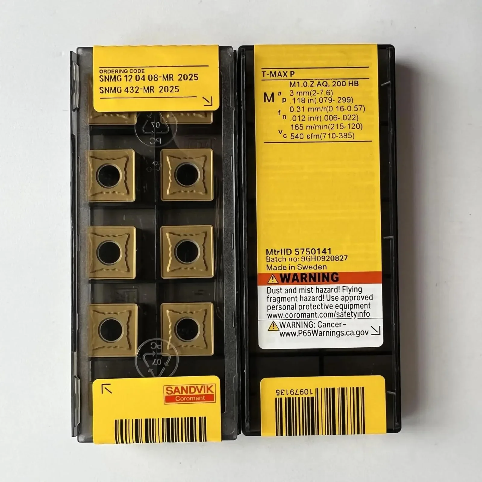 

Original SANDVIK / SNMG120408-MR 2025 / Hard alloy CNC Blade 10 Pcs
