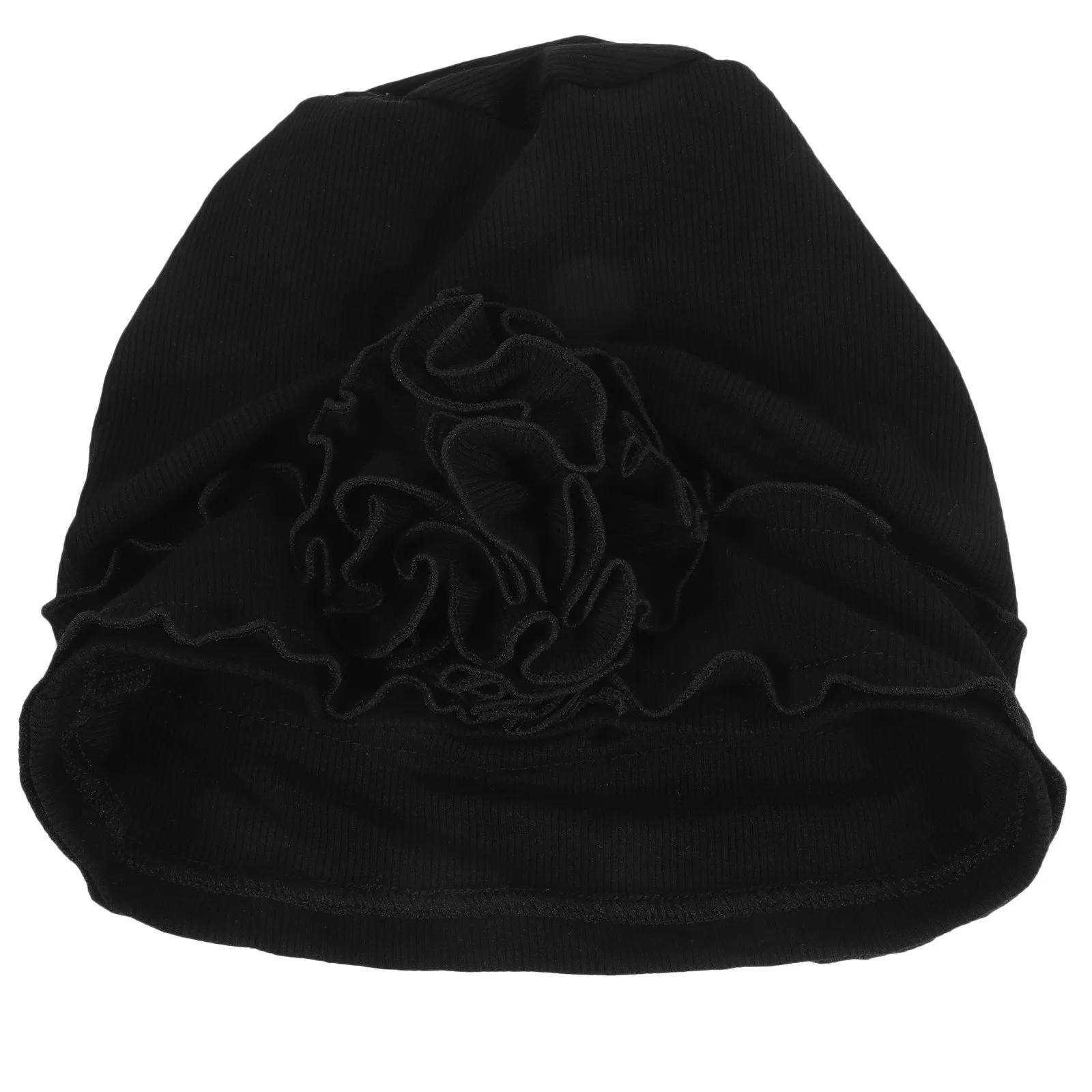 chapeu-turbante-feminino-para-quimioterapia-com-design-floral-leve-respiravel-e-macio-protecao-para-o-couro-cabeludo-para-pacientes-com-cancer-cinza