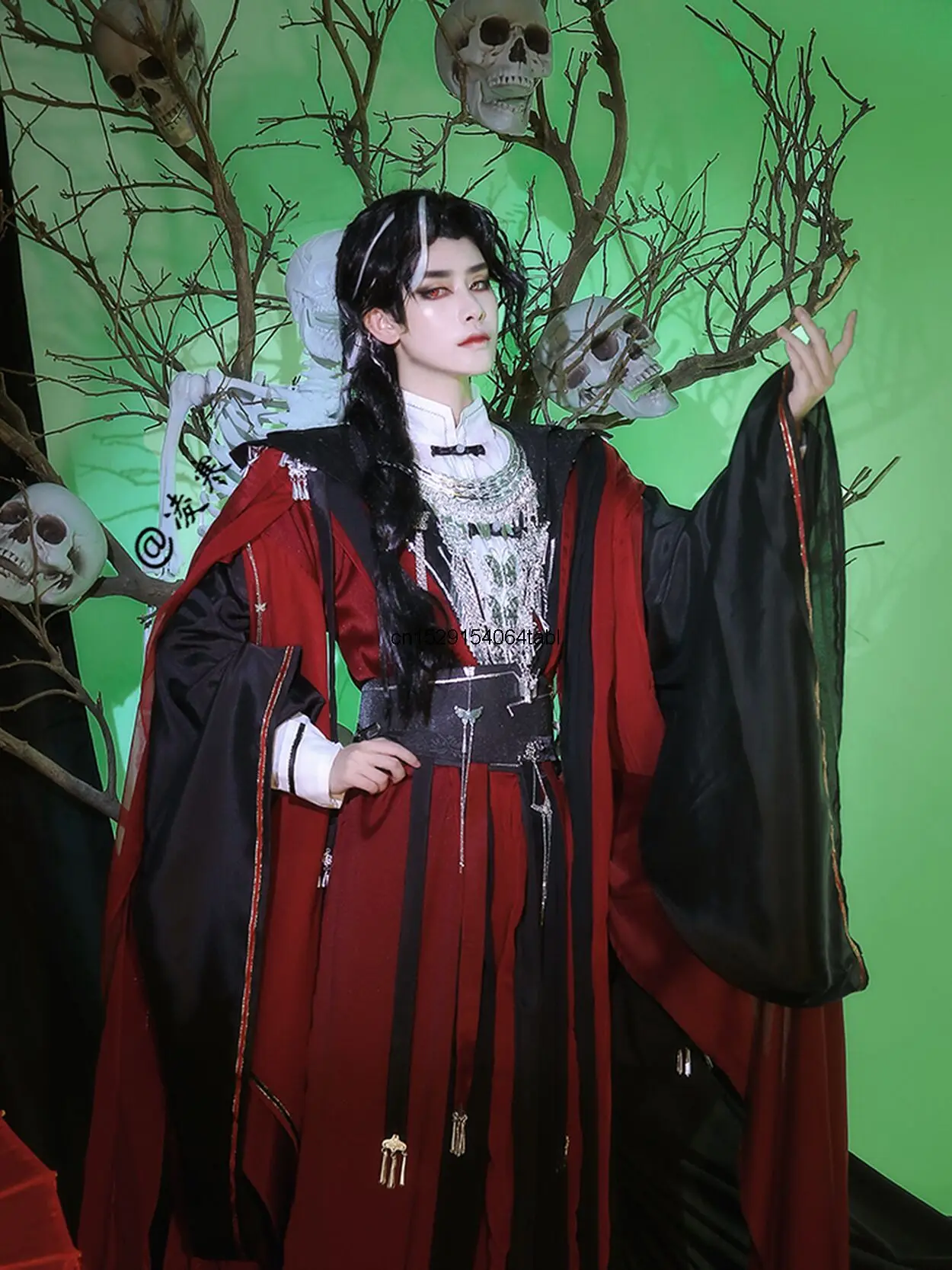 TGCF Xie Lian Hua Cheng Cosplay Costume Tian Guan Ci Fu Bloody Rain Exploring Flowers Cos Dress Chinese TV Series Hanfu Full Set