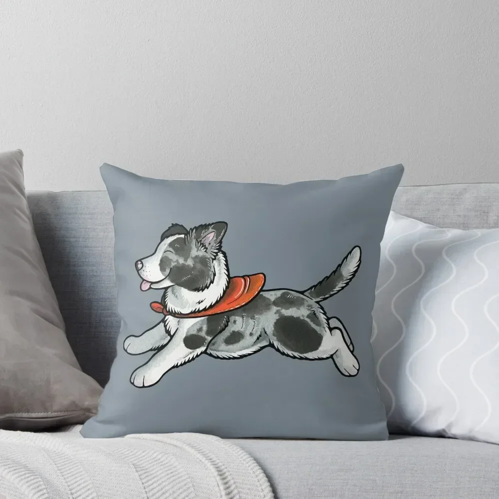 Blue merle border collie puppy Throw Pillow Cushion Cover luxury decor Sofa Pillow Cover pillow