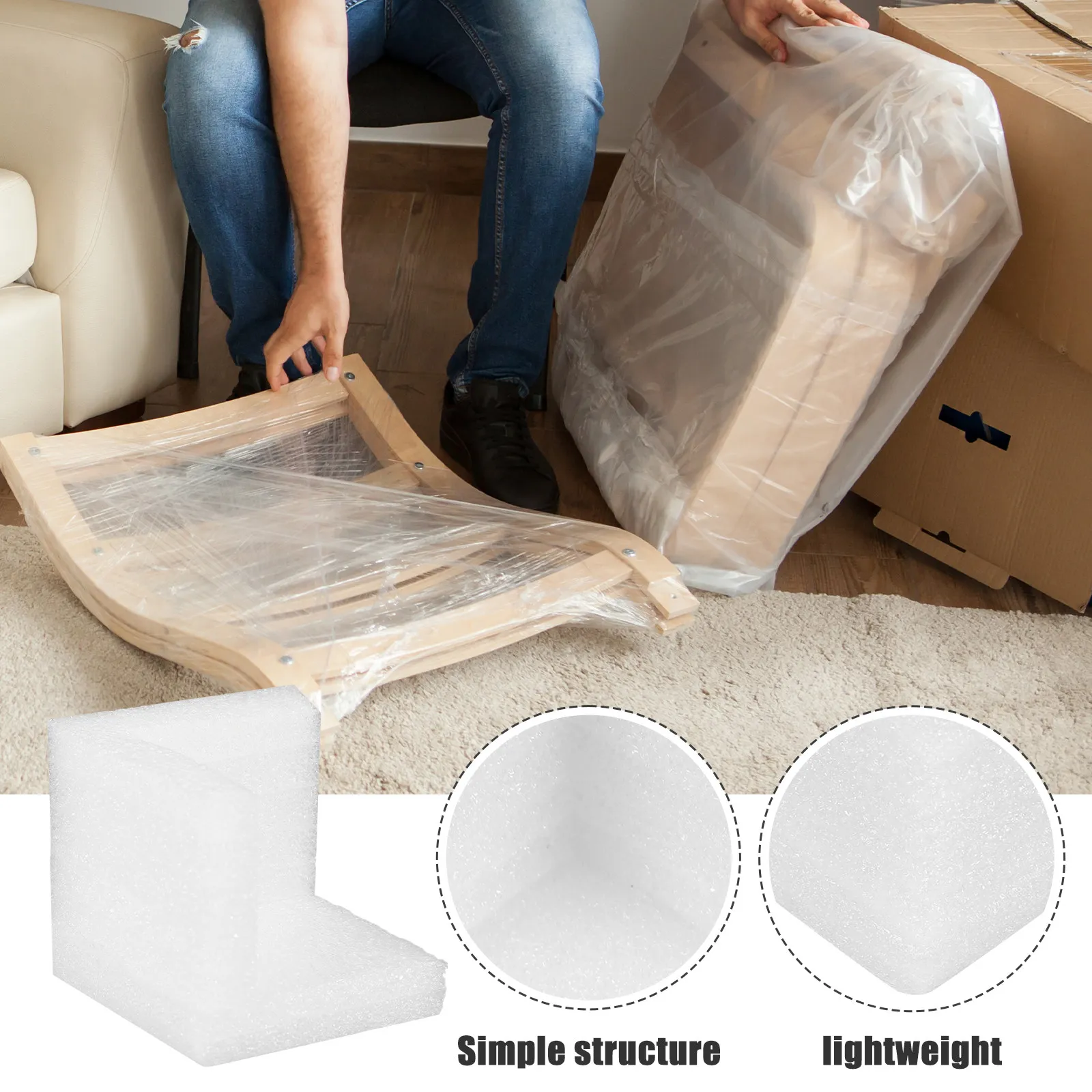 12Pcs Packaging Edge Protectors Corner Guards for Boxes Frames Shelves Cabinets Shipping Storage Moving Furniture Protection