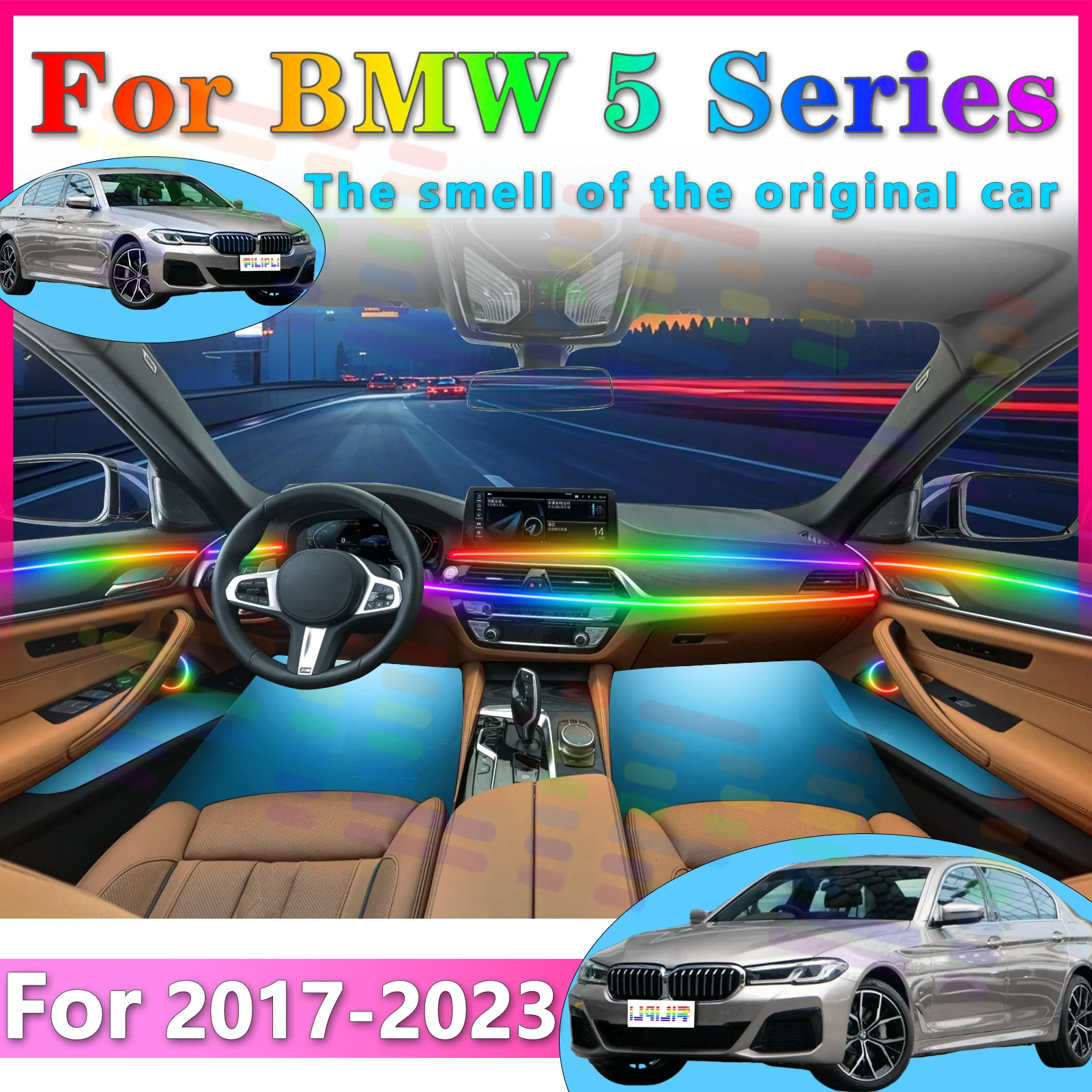 For BMW G30 G38 The intuitive wireless controller gives command over your car's LED ambiance lighting from anywhere in the cabin