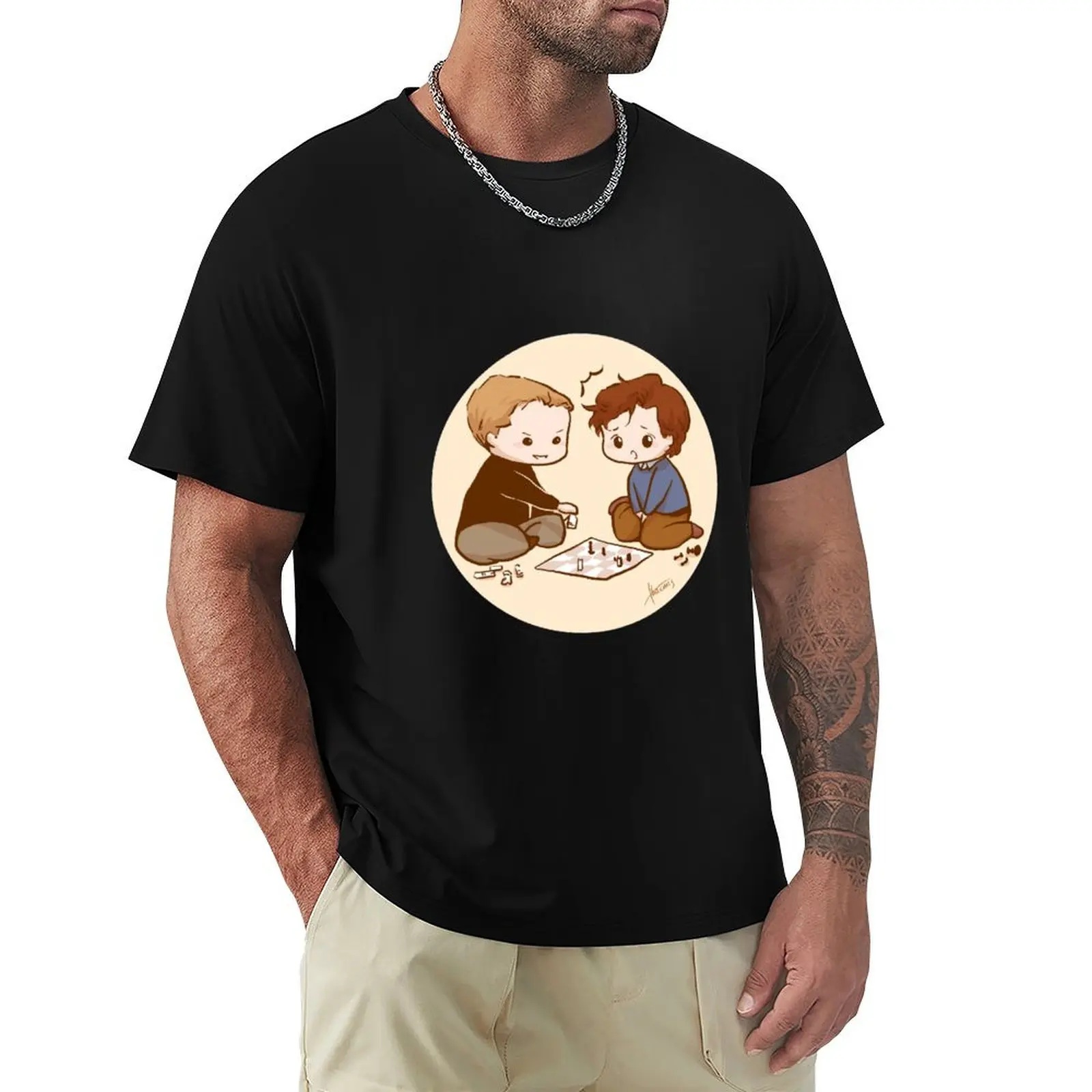 

Cherik chibis - playing chess T-Shirt Personalized t-shirt graphic t shirt vintage baggy shirts mens cotton t shirts
