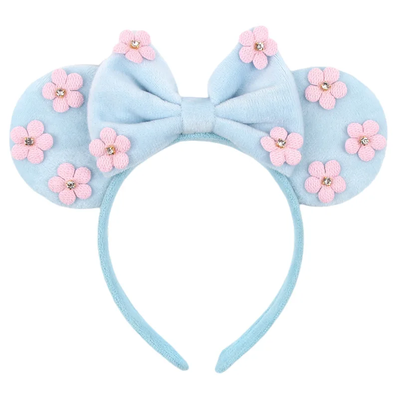 Amusement Park Decoration Mickey Ears Birthday Dress up Hair Hoops Disney Sequins Bow Mickey Hair Accessories