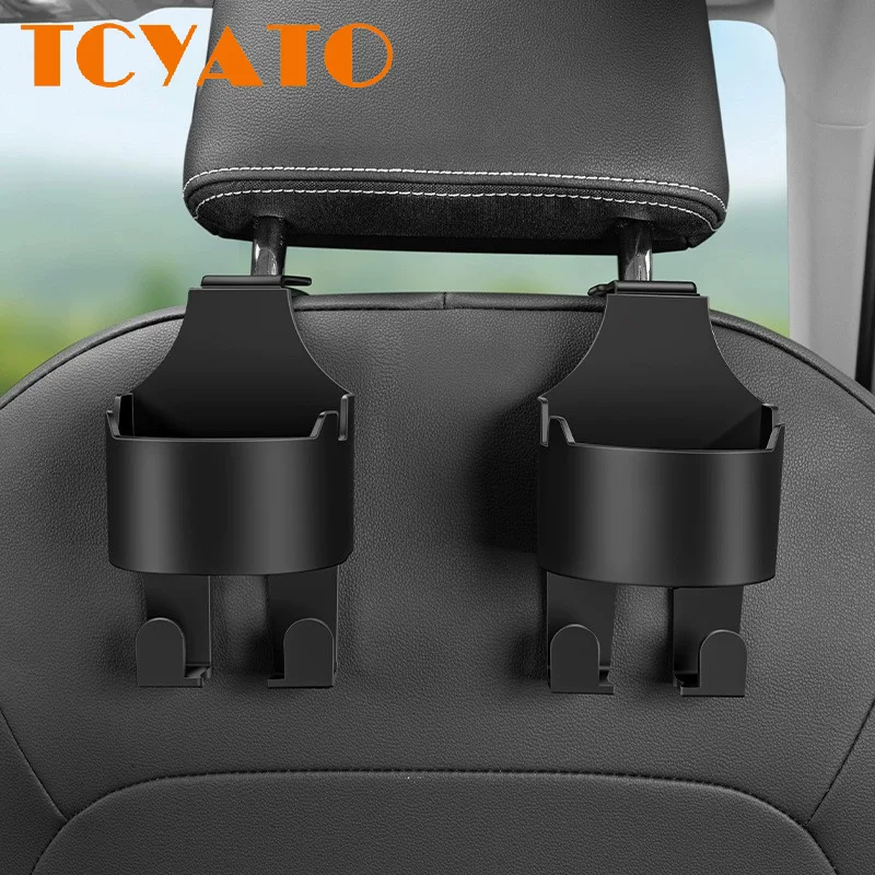 Multifunctional Hook for Car Seat Head Rest, 3 in 1 Vehicle Backseat Drink Cup Holder, Headrest Hooks for Car