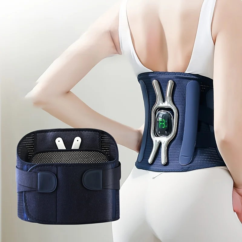 

Heating lumbar belt multifunctional vibration graphene fever massage instrument lumbar support elastic double pressurized lumbar