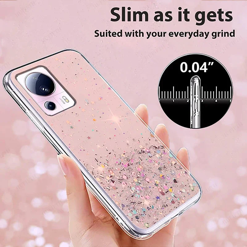

Glitter Silicone Case For Xiaomi 13 12 Lite 11 Pro 11T 11X 11i 10 Ultra 10T 9 SE 9T Lite Pro Shockproof Crystal Soft Back Cover