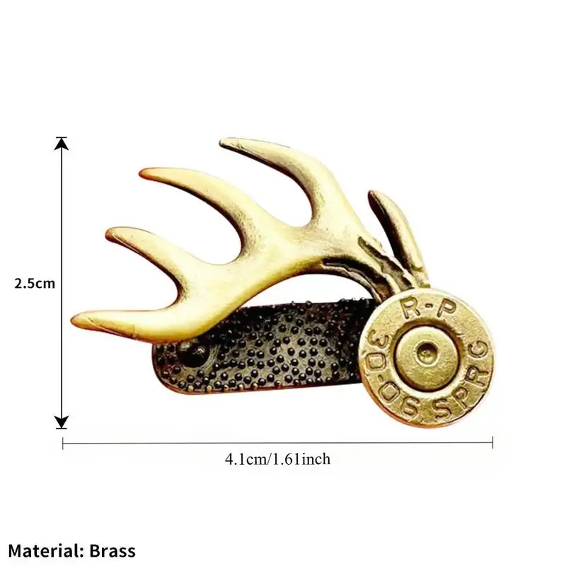 1 Pc Brass Antler Hat Clip for Outdoorsman Handcrafted Metal Brim Clip Hunting Accessory Gift