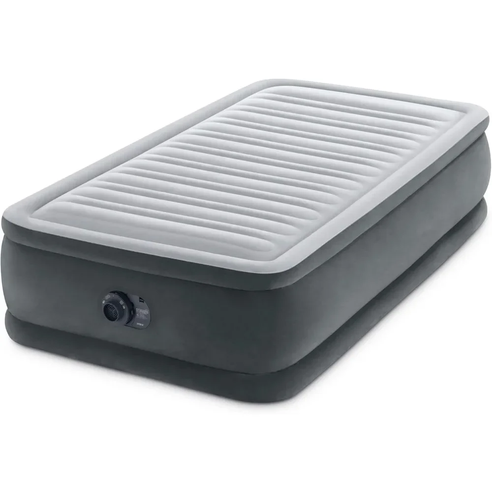 

Comfort-Plush Elevated Air Mattress: Fiber-Tech – Built-in Electric Pump