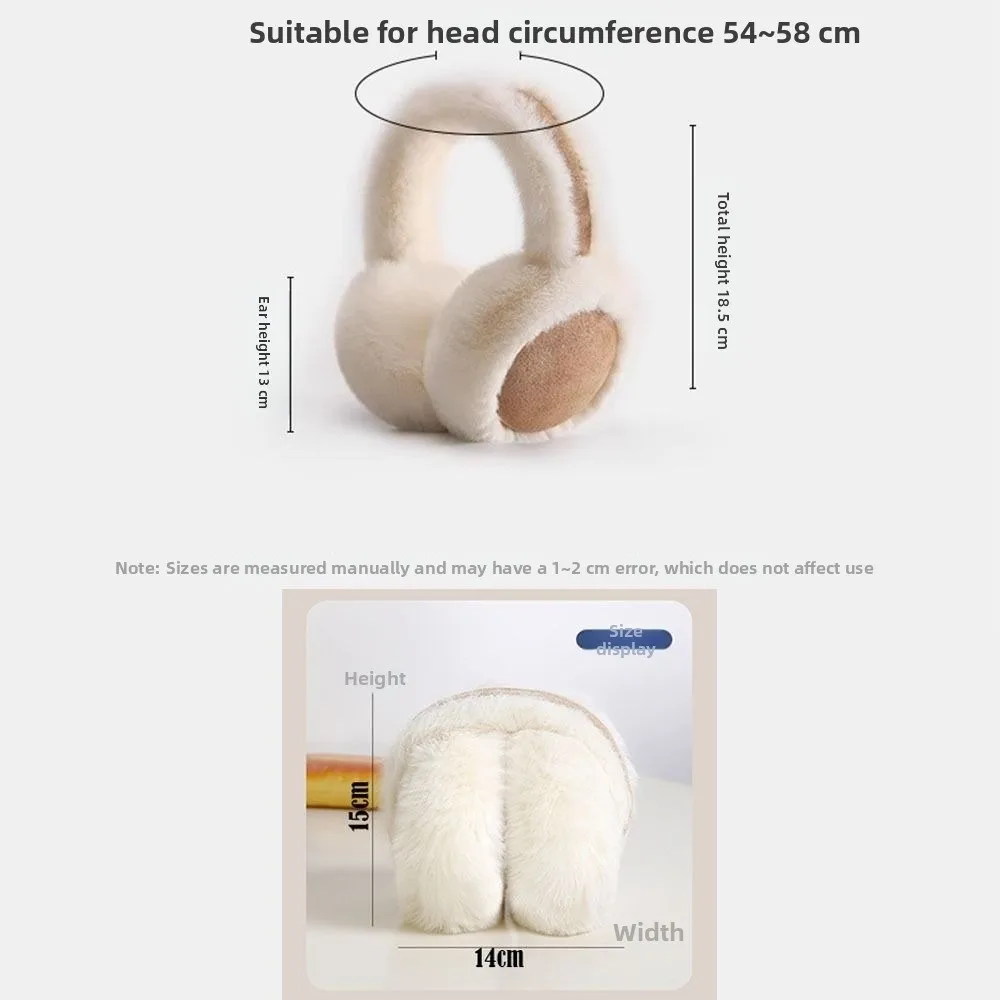 Fashion Warm Plush Earmuffs Soft Suede Ear Protectors Foldable Earflaps Cold Protection Antifreeze Ear Cover Outdoor