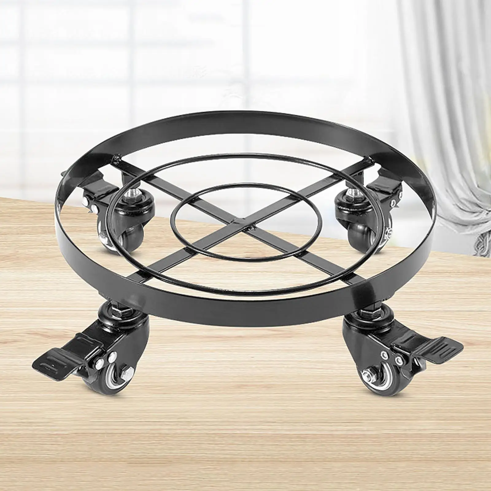 Rolling Plant Caddy Tray with 360 Degree Swivel Casters for Big Planters and Vases