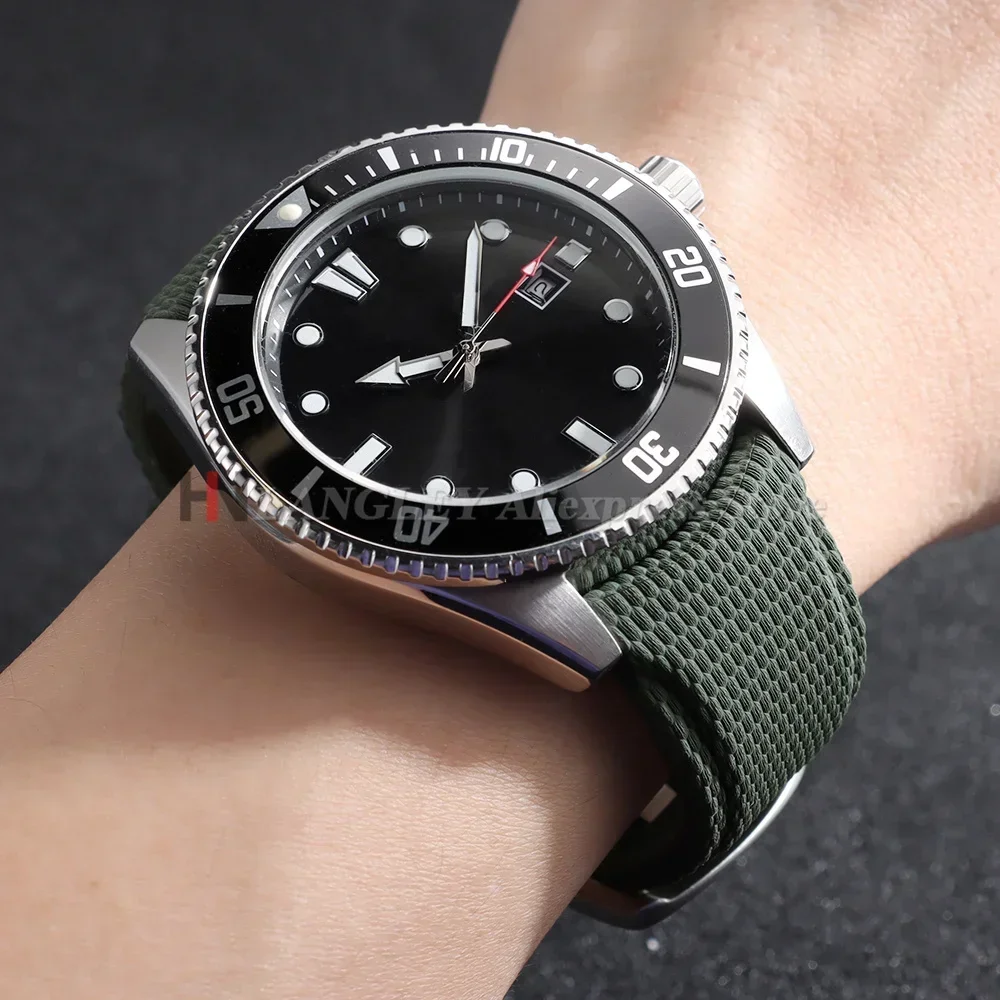 Neues Gebogenes FKM-Gummi-Uhrenarmband mit Schnellverschluss für Omega, Rolex, Seiko, Longines Herrenuhren 20mm 21mm 22mm – Detail 8