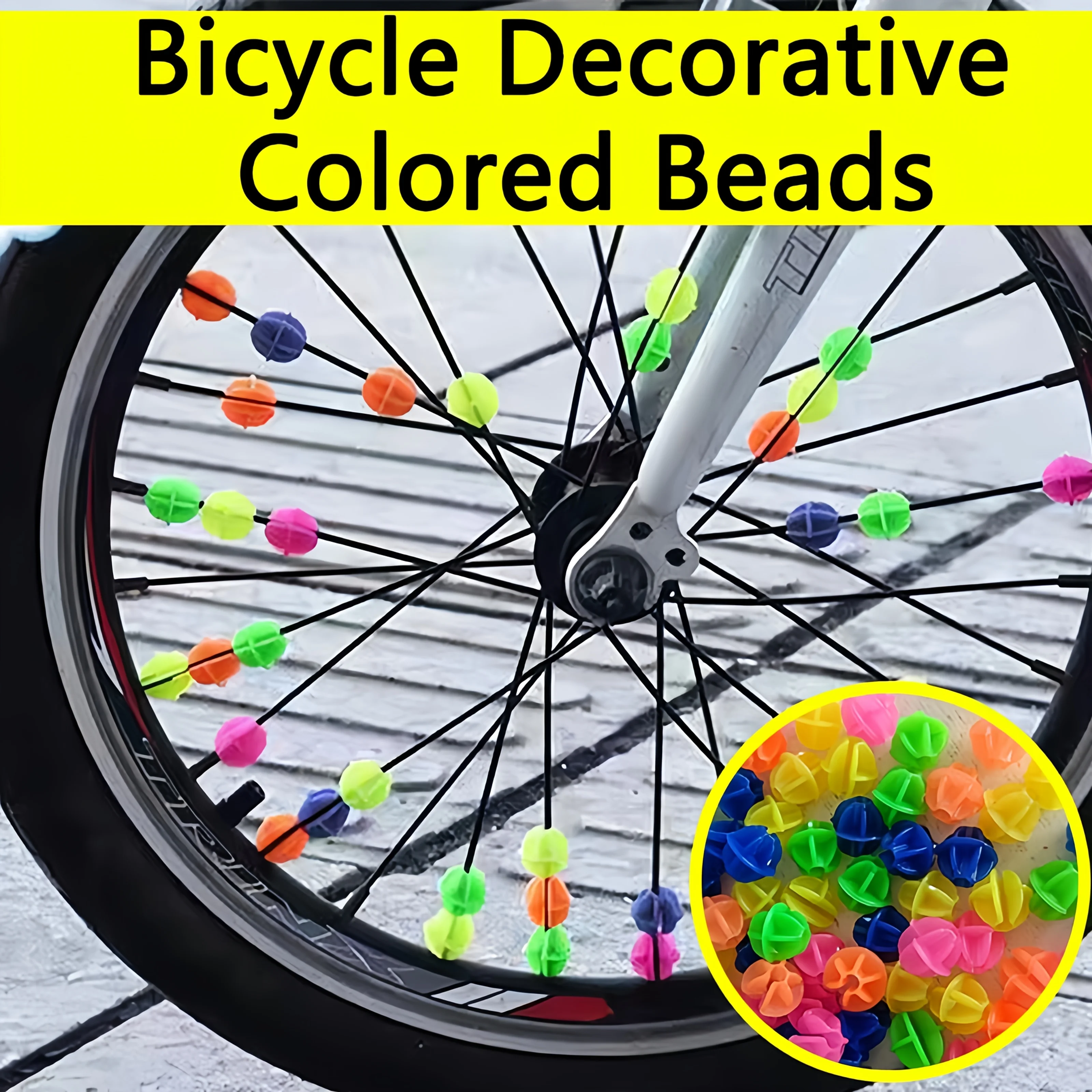 Wo Styles 35pcs + 35pcs of Colorful Bicycle Spoke Beads in Random Colors, Including Round Bead Style and Star Style