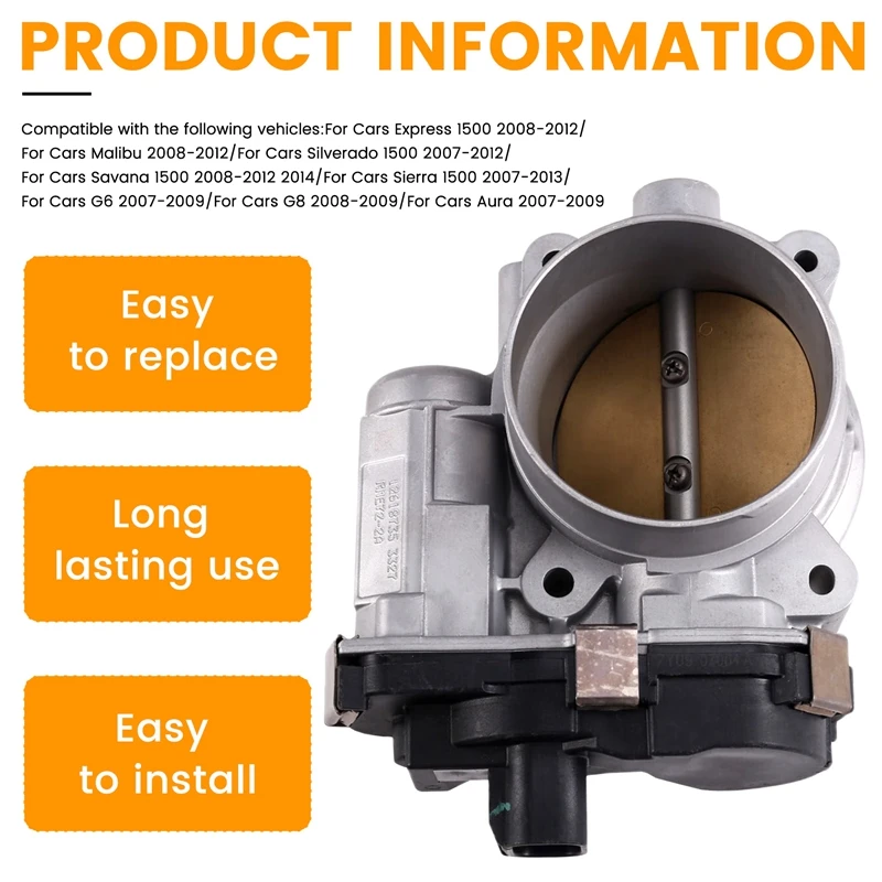 

A58X-12615503 Car Throttle Body For Malibu Silverado GMC Sierra Pontiac G6 G8 2007-2014 12595829 12618735 217-3150