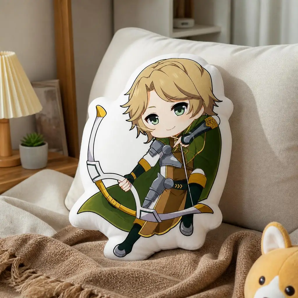 The Rising Of The Shield Hero Bow Hero Anime Isekai Plush Pillow Cushion Irregular Stuffed Throw Pillow Home Decor Gift Sofa Bed