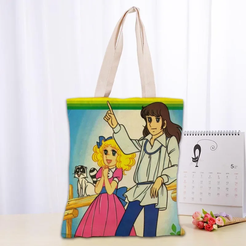 Candy Candy Anime 6 Tote Bag Female 90s Vintage Cartoon Shoulder Bags Women Handbag Large Capacity Storage Bag Eco Shopping Bags