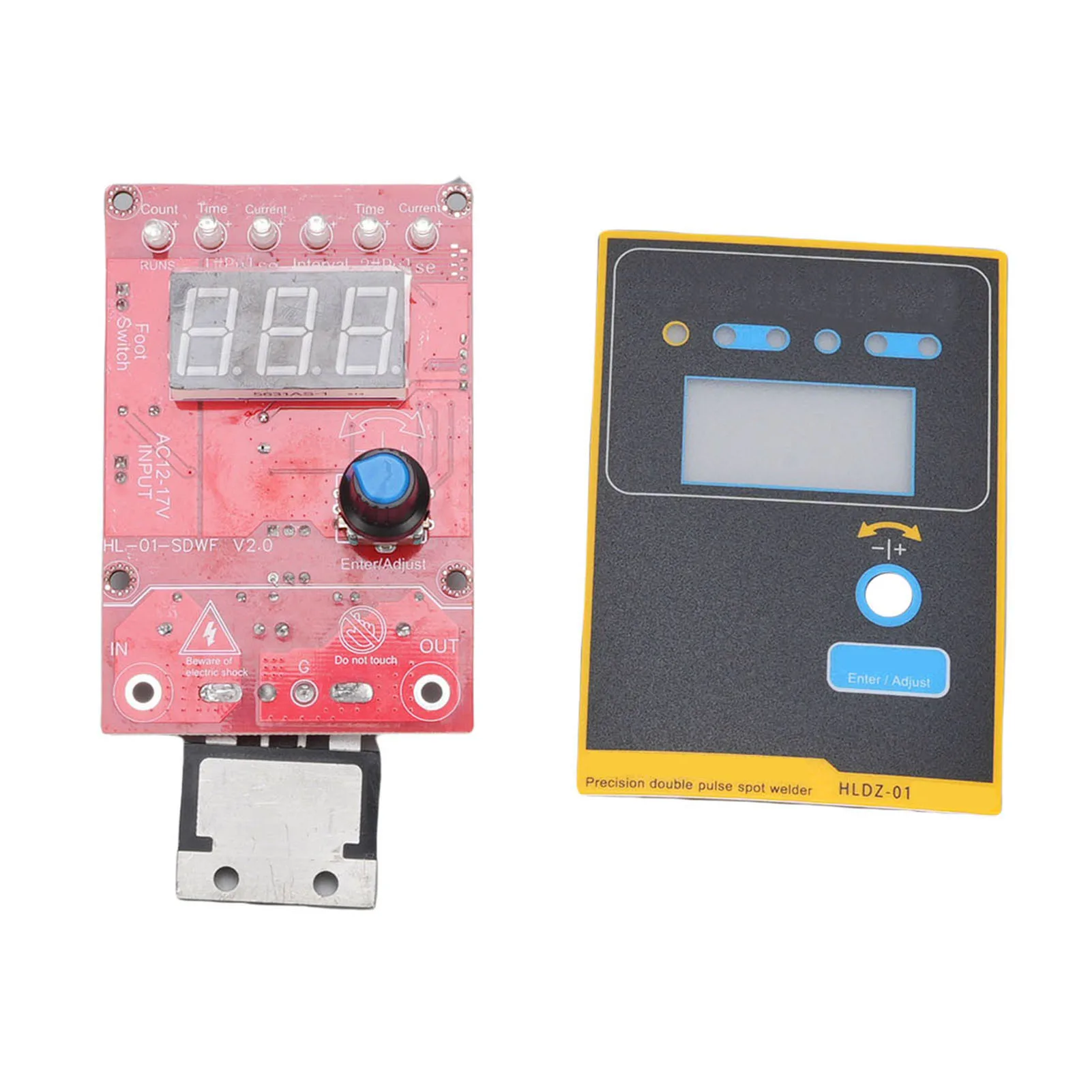 Spot Welder Control Board Prevent Shake Digital Display Spot Welding Module Time Current Control Multifunctional for Detection
