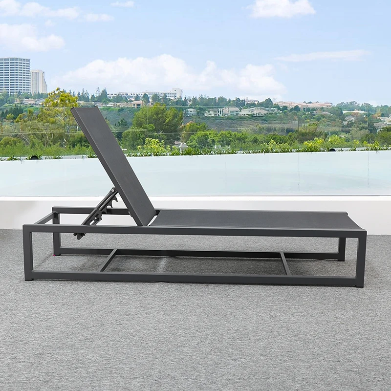 Garden Furniture  Aluminum Sunbed Beach Chair Outdoor Chair Sun Lounger Patio Furniture Chaise Lounge Outdoor Pool Lounge Chair view 4