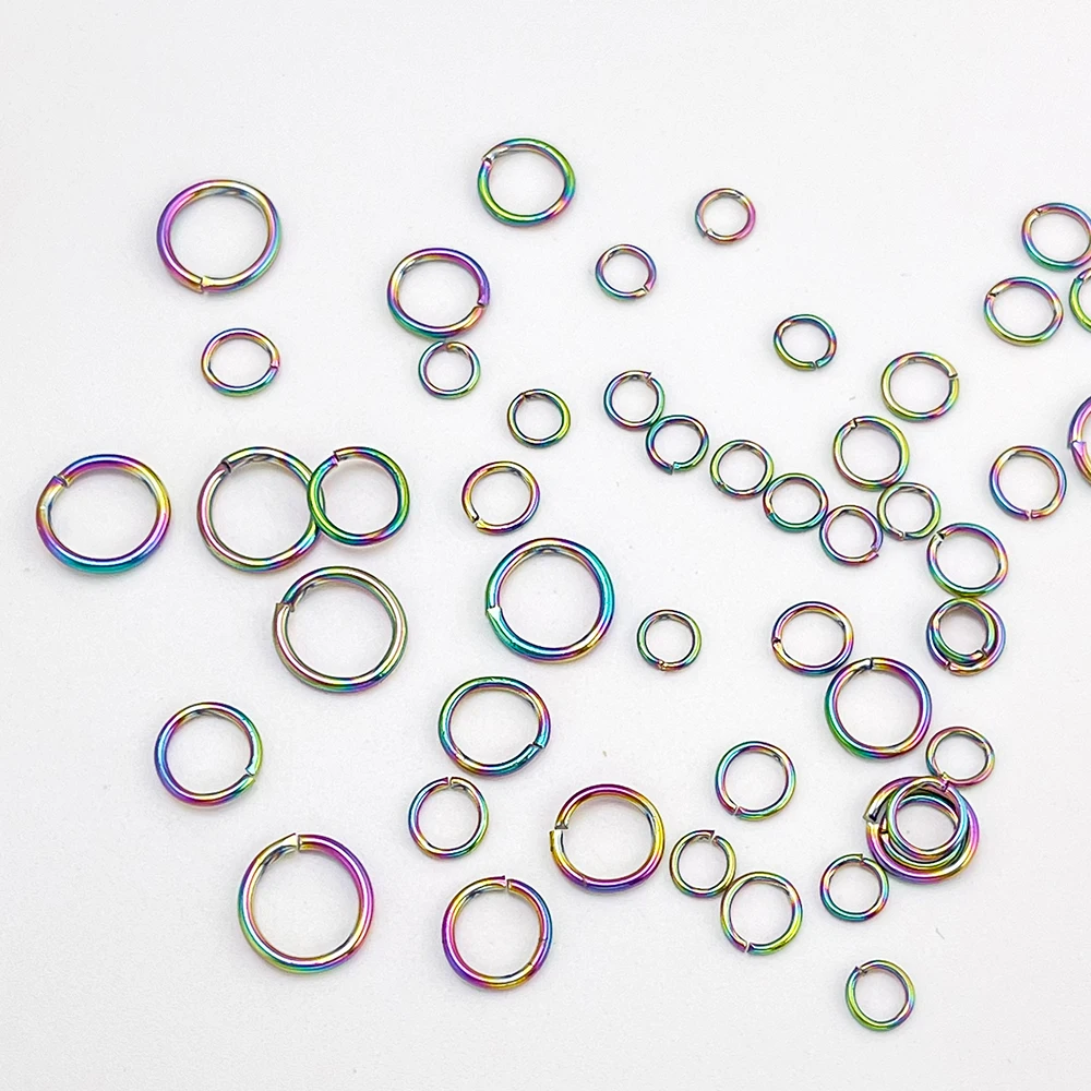 

Сердечные 300-1000 шт. кольца для прыжков с одной петлей из нержавеющей стали, разноцветные разделенные закрытые кольца для прыжков для DIY ювелирных изделий # 195696