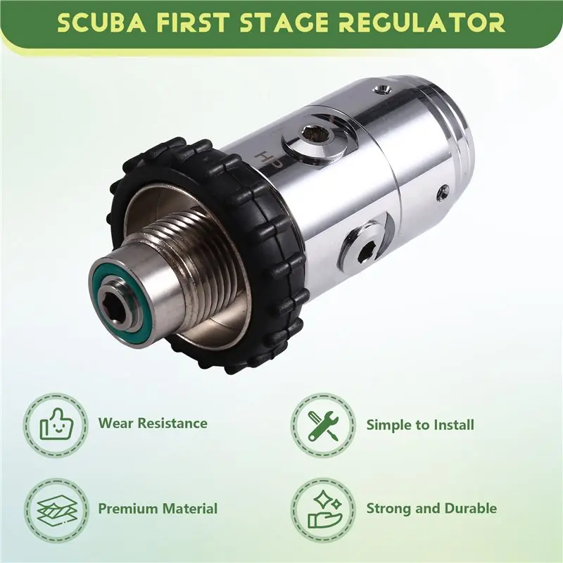 A89E-Scuba Diving First Stage Regulator Inflation Connector G5/8 Thread Metal Underwater Equipment view 4