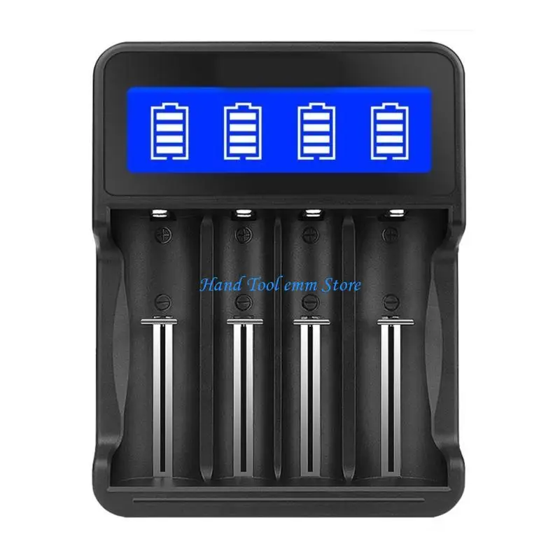 H37F 4 Bay LCD Rechargeable Battery for 18650 AA AAA NiMH NiCD Batteries