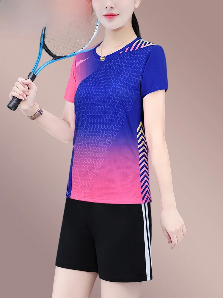 

TUCANO Fitn Sport orts Set Women's Qui Dry ort Sve Two Piece Suite Casual Workout Ensemble Summer Collection