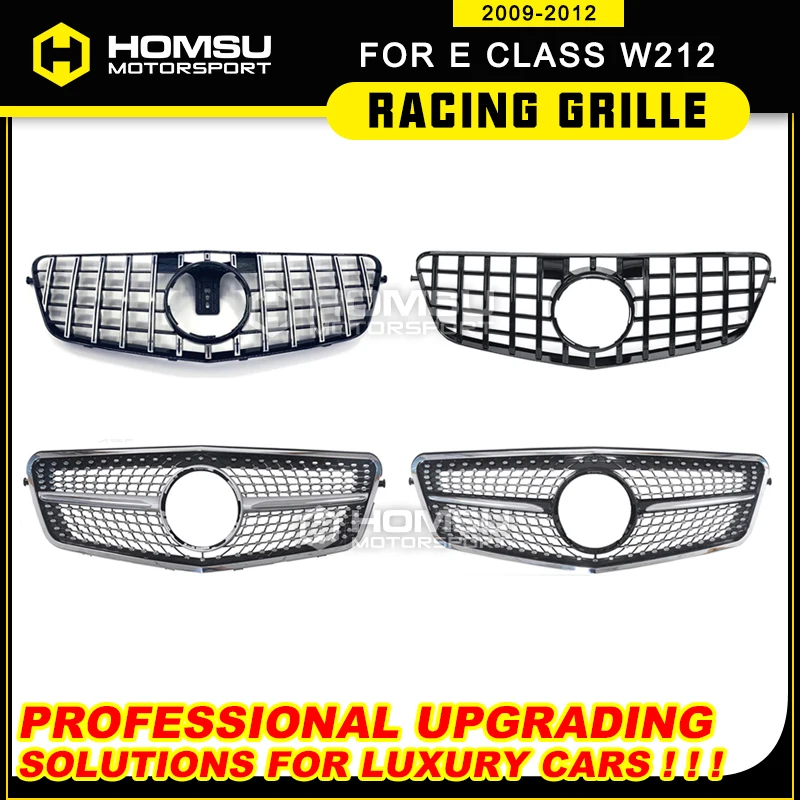 2009 2010 2011 2012 2013 For Mercedez E class Sedan W212 GT R Grille  E300 E320 E260  Front Bupmer Gt Grille