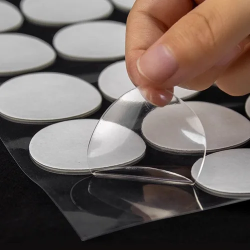 Imagen 2 del producto Póster adhesivo de doble cara, cinta de punto de pegamento transparente, cinta redonda de fijación fuerte, pegamento sin costuras, decoración de pasta para el hogar, 50/100 puntos