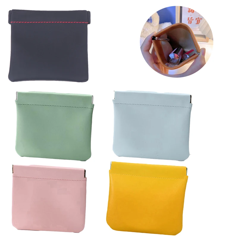 

Mini Bag Shrapnel Pu Earphone Bag Mini Portable PU Leather Earphone Bag Headphone Accessories Storage Mini Earbuds Package Case