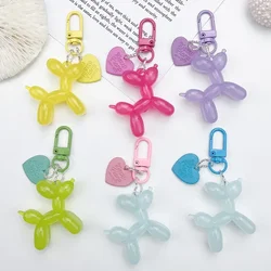 Jelly Cute Jelly Balloon Dog Keychain Pendant Cartoon Dog Chain Keychain - Lovely Accessory Jewelry Gift for Unisex Keys