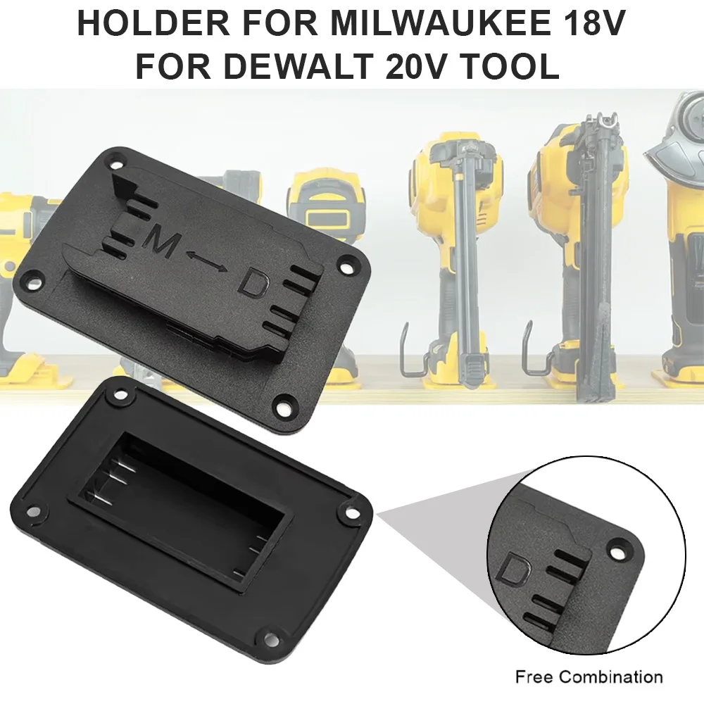 For Dewalt/Milwaukee 14.4/18V/20V Battery Tools Machine Holder Tool Storage Rack Wall Mount Tool Bracket Fixed Device Newest