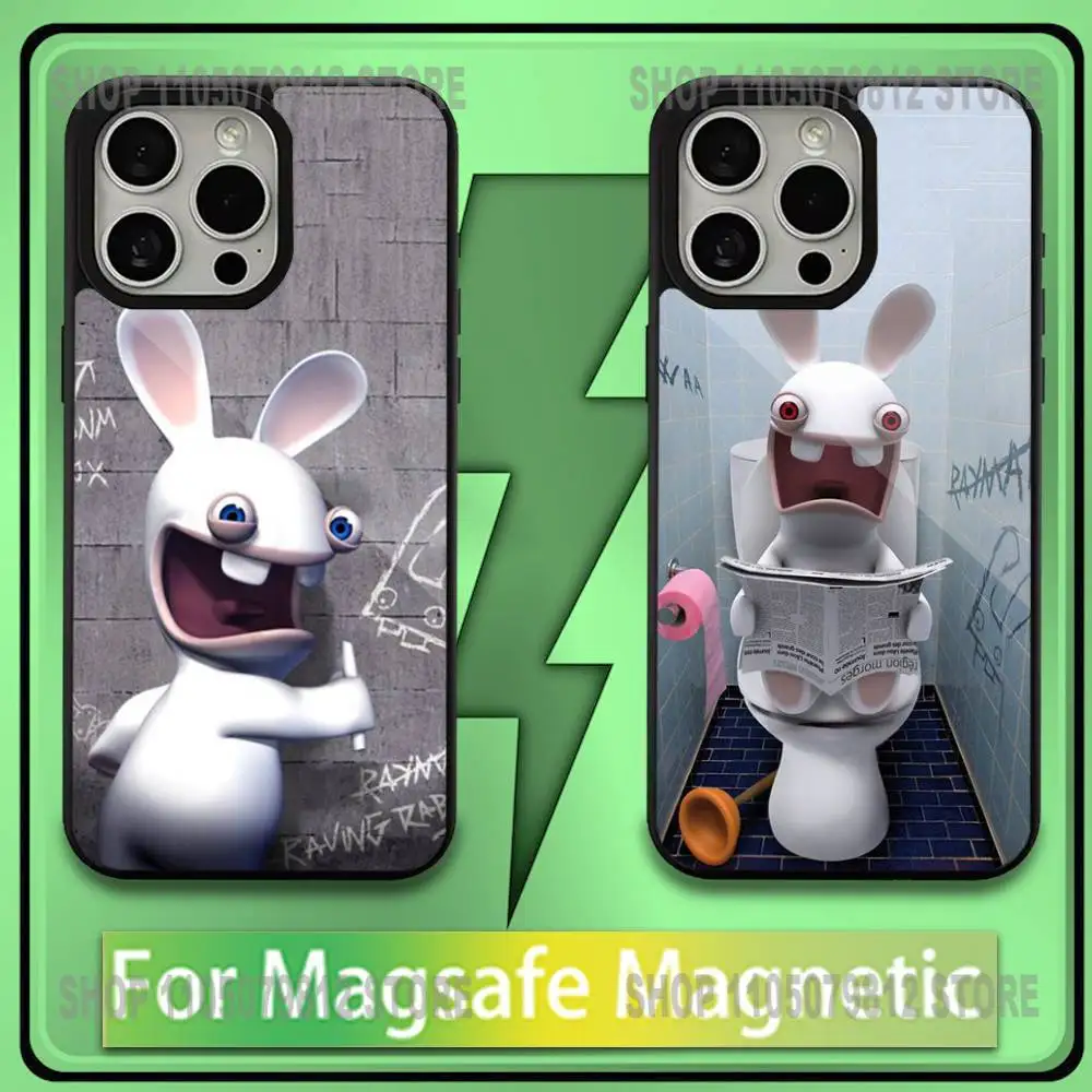 

Raving R-Rabbids Phone Case For iPhone 17,16,15,14,13,12,11,Plus,Pro,Max,Mini Soft Magesafe Magnetic Wireless Charge