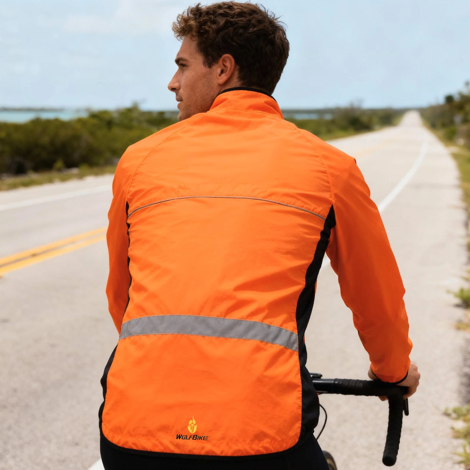 WOSAWE Fahrrad-Windbreaker Winddichte Wasserabweisende Jacke Atmungsaktive Outdoor-Sport-Wander-Laufjacke – Detail 13
