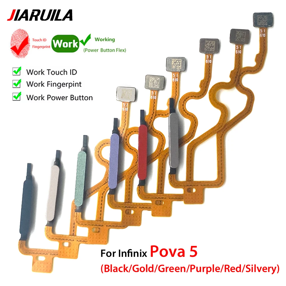 10 قطعة ، بصمة المنزل زر اتصال الكابلات المرنة ل انفينيكس Tecno Pova 2 4 5 Neo 2 شرارة 8 8P 10 Pro 20C 30 30C 5G Go 01 202