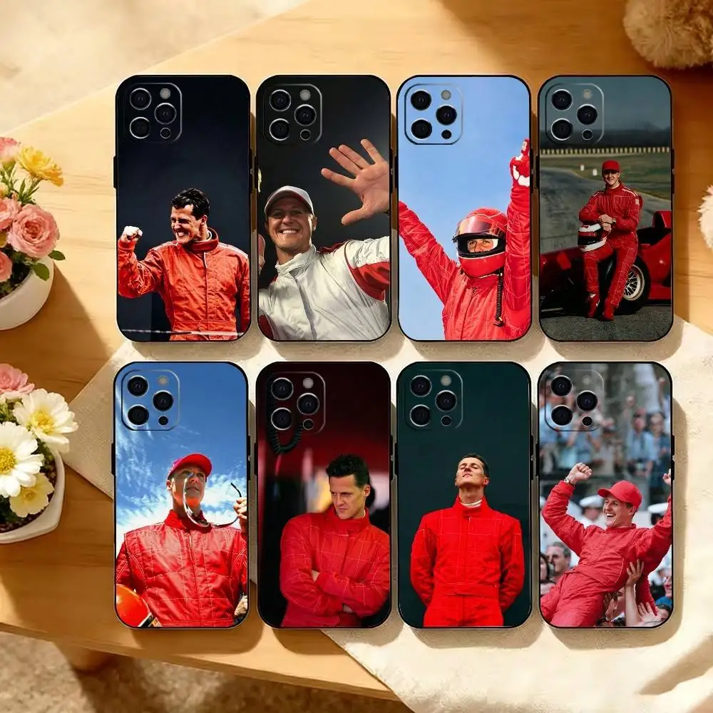 

Racing Driver M-Michael Schumacher Phone Case Silicone Soft For IPhone 17 16 15 14 13 12 11 X XR Plus Pro Max Plus
