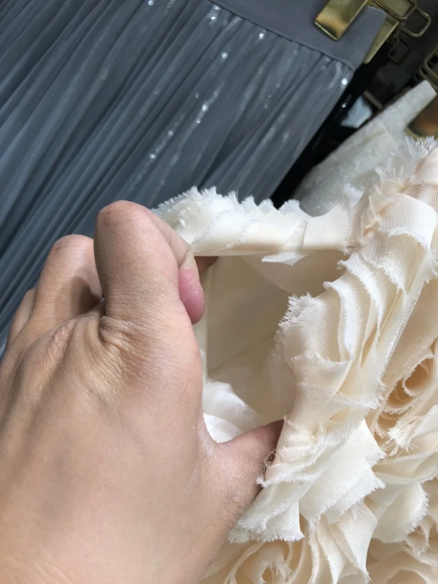 Faionable Gonna lunga a trapezio a vita alta Primavera da donna New Sle Heavy Work 3D Flower f Gonna Gonna torta Sweet Sle