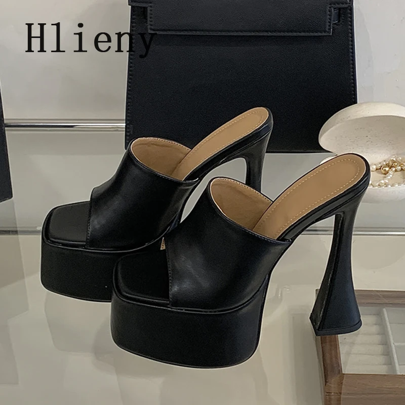 Hlieny Summer New Fashion Peep Toe Platform Slippers Women High Heels Fashion Gladiator Sandals Shoes Pumps Zapatos Mujer