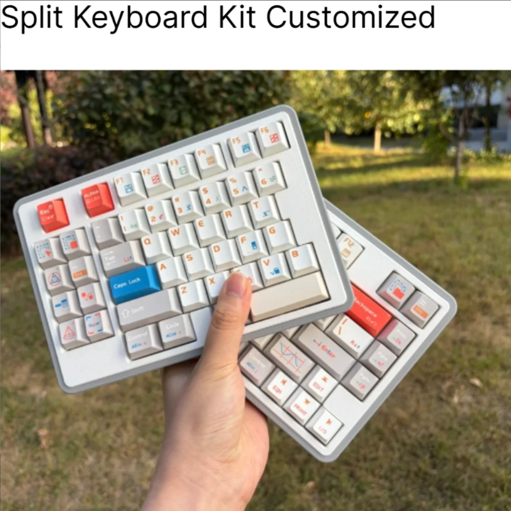 Jin75v2 Wireless Split Keyboard Kit Custom Single-mode 3D Printed Shell 1000mAh Gasket E-sports Gaming Split Mechanical Keyboard